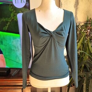 Old Navy Teal Long Sleeve Blouse